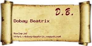 Dobay Beatrix névjegykártya